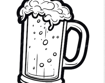 Foaming Beer Mug SVG – Oktoberfest ClipArt (Digital Download)