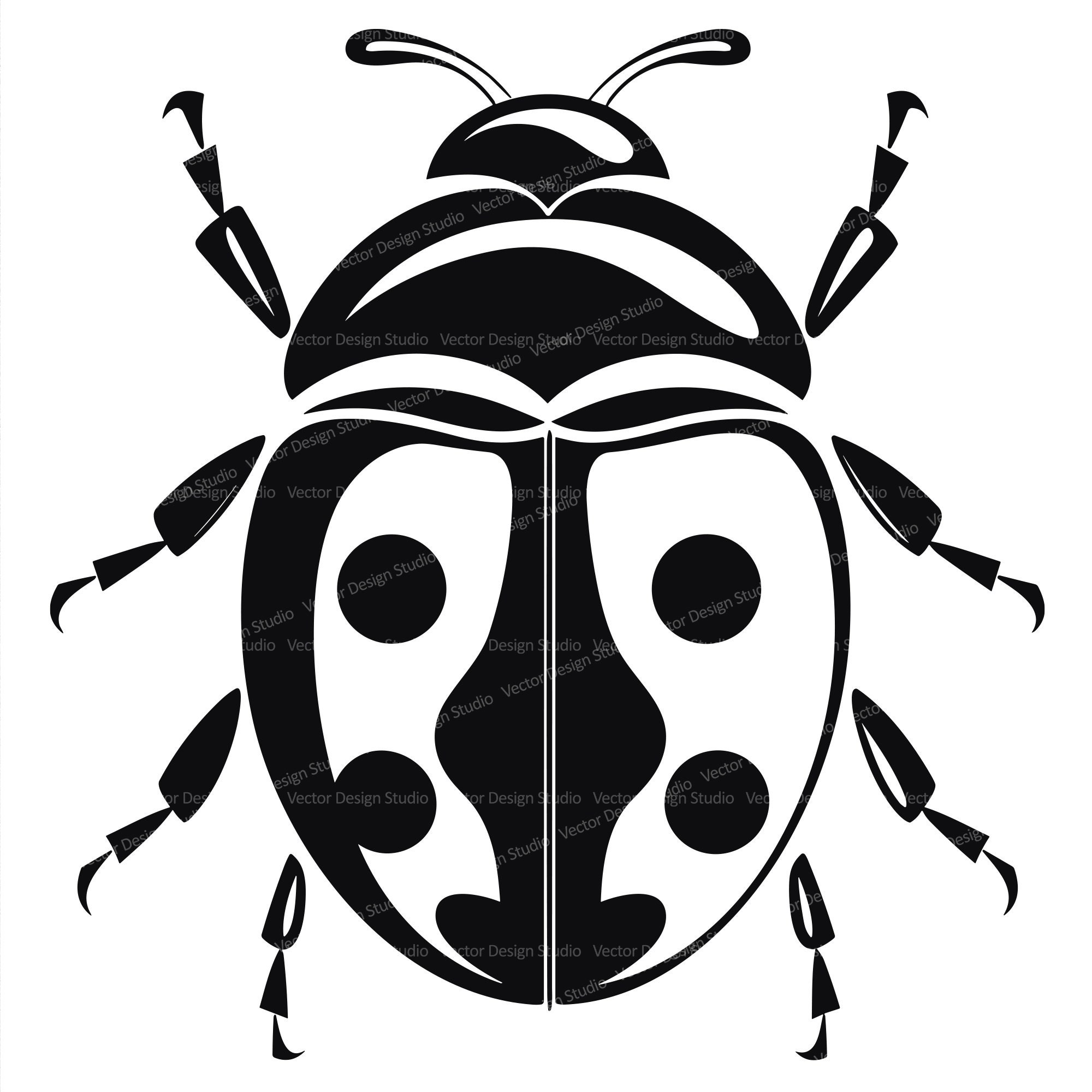 Ladybug SVG and Png File Lady Bug Clip Art Vector Image
