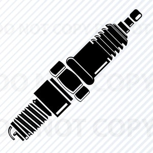 Spark Plug SVG Files - Motor parts Vector Images Silhouette- Spark plug Clipart- clip art clipart- Eps, Mechanic Png ,Dxf  tools