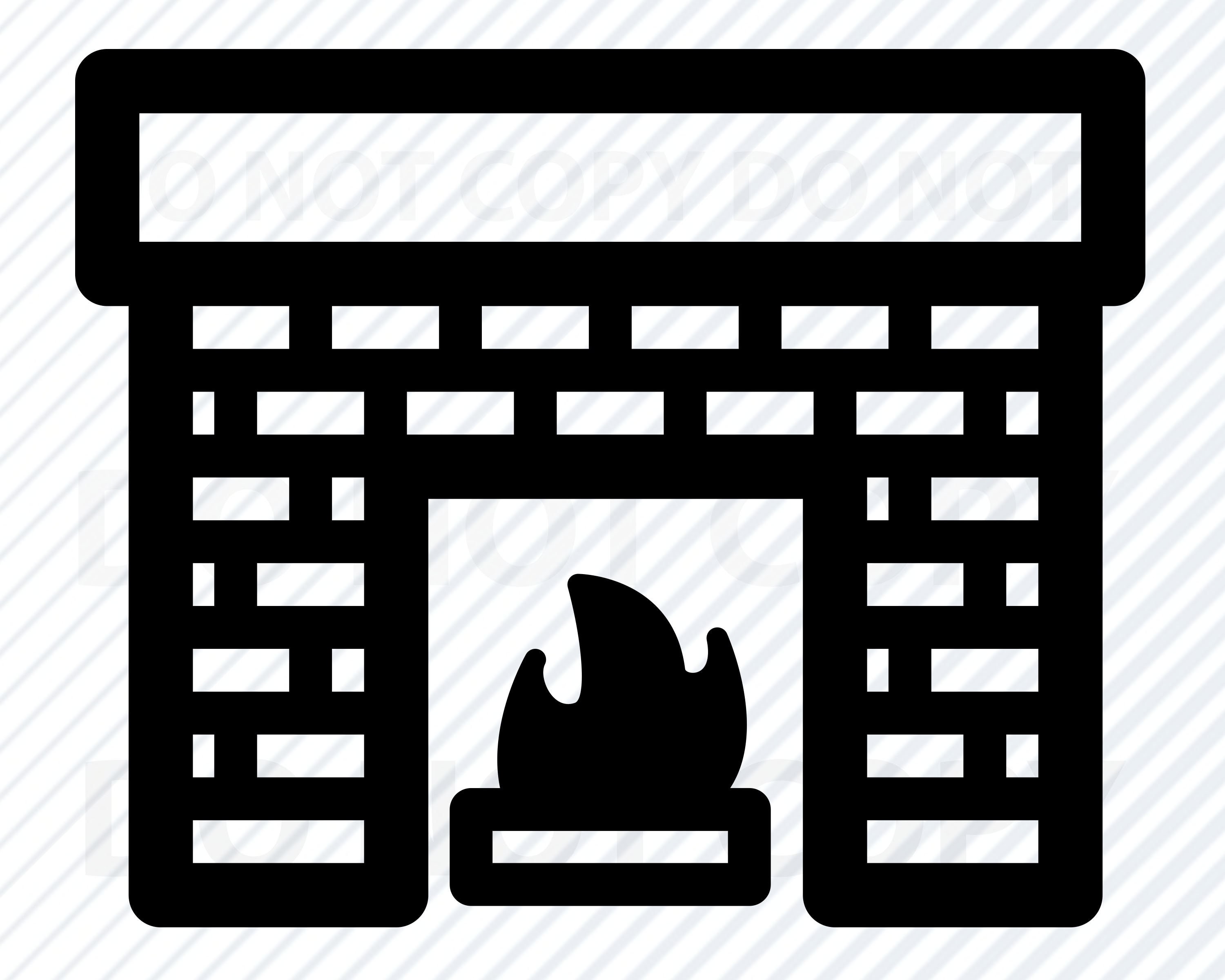 Fireplace SVG File for Cricut Fireplace SVG Silhouette Etsy