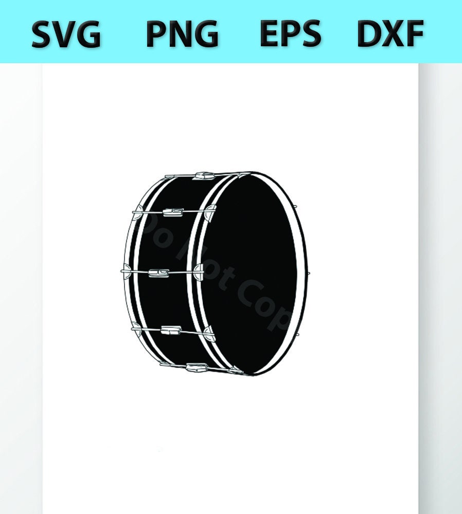 Bass Drum SVG Files for Cricut Silhouette clipart Cutting Etsy Finland