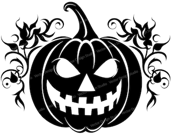 ハロウィンのジャック・オー・ランタン SVG：カボチャのシルエット
