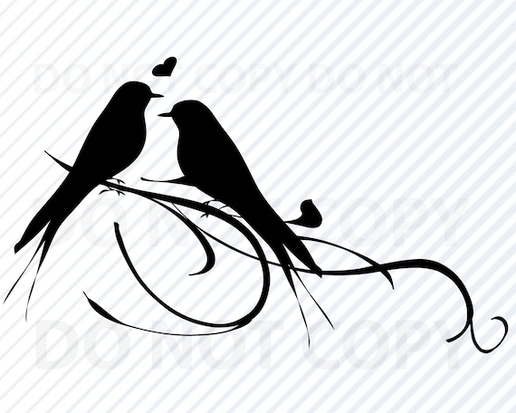 Lovebirds SVG Files Love Birds Vector Image Clipart love | Etsy