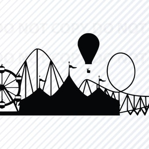 Cirque SVG fichiers - County Fair Vector Images Clipart - grande roue vinyle coupe fichiers SVG Image - Eps, Png, Dxf pochoir Clip Art