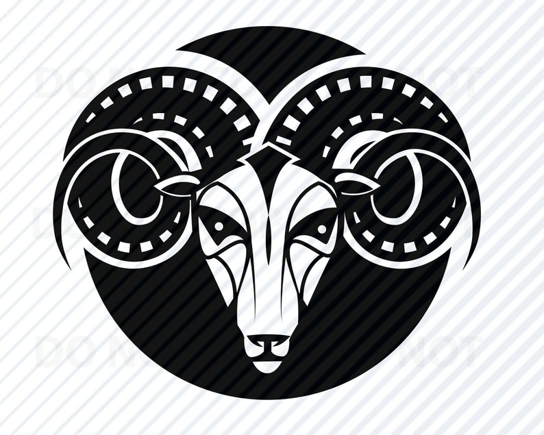 Aries SVG Files Black & White Zodiac Vector Images Clip Art - Etsy
