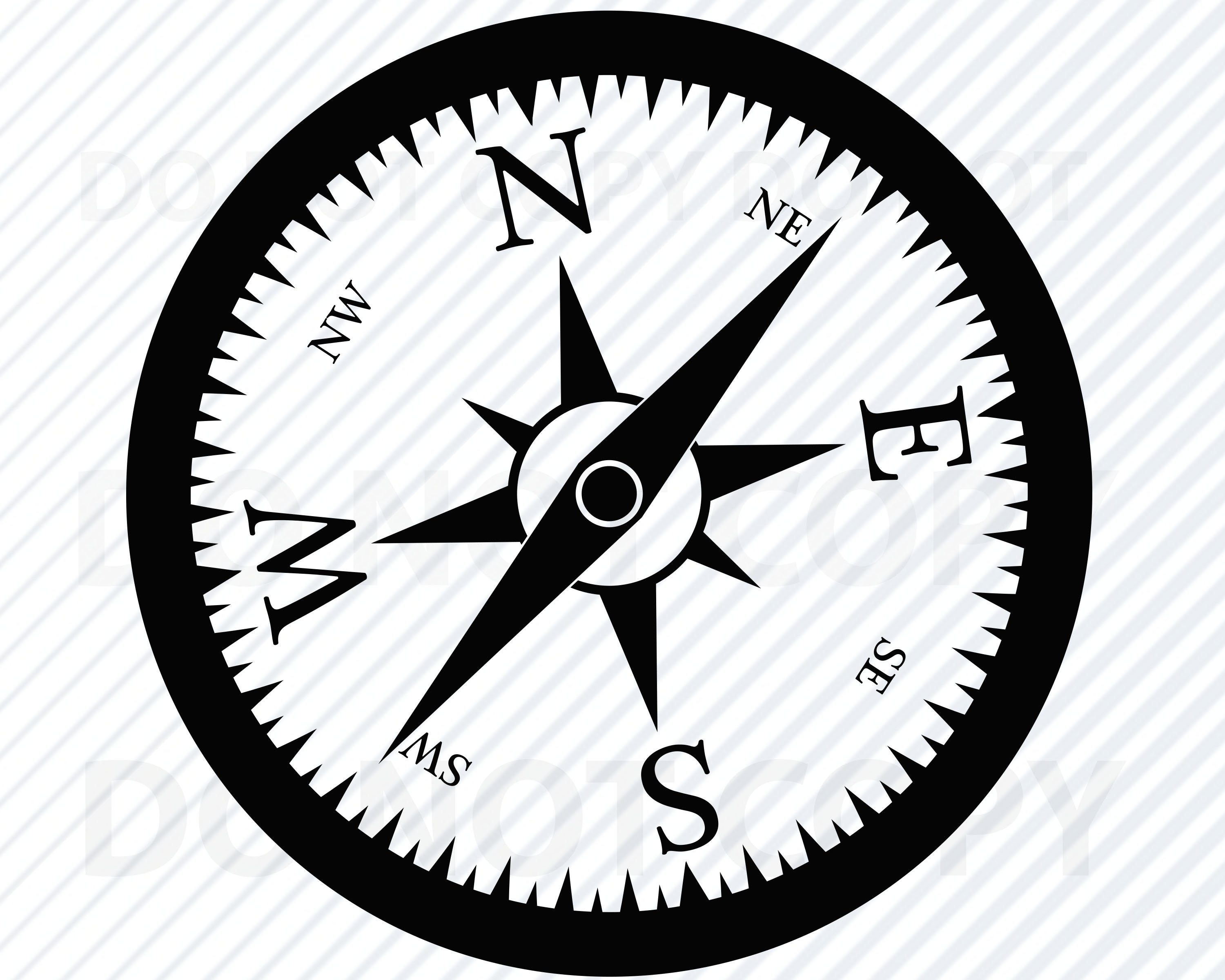 nautical compass vector