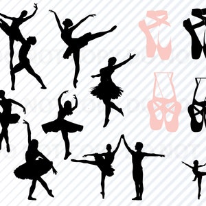 Ballet SVG  Ballet svg bundle Silhouette Clip Art Ballet Shoes SVG Files- Eps, Png, dxf ClipArt Girls Dance Images Ballerina svg