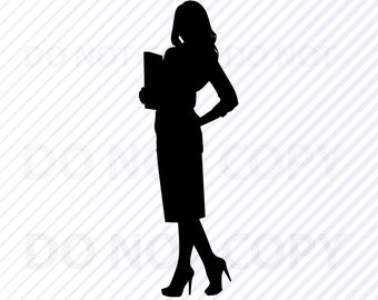 Business Woman SVG  - Working woman Vector Images Clipart - SVG File  - Eps, Business woman Png ,Dxf cnc file clip art Silhouette