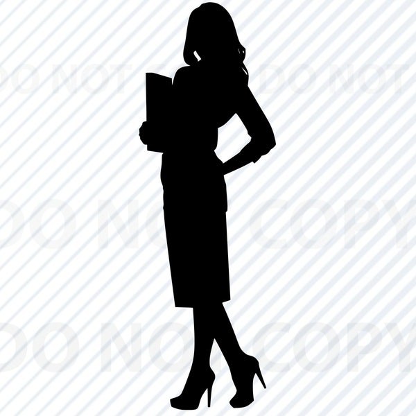 Business Woman SVG  - Working woman Vector Images Clipart - SVG File  - Eps, Business woman Png ,Dxf cnc file clip art Silhouette