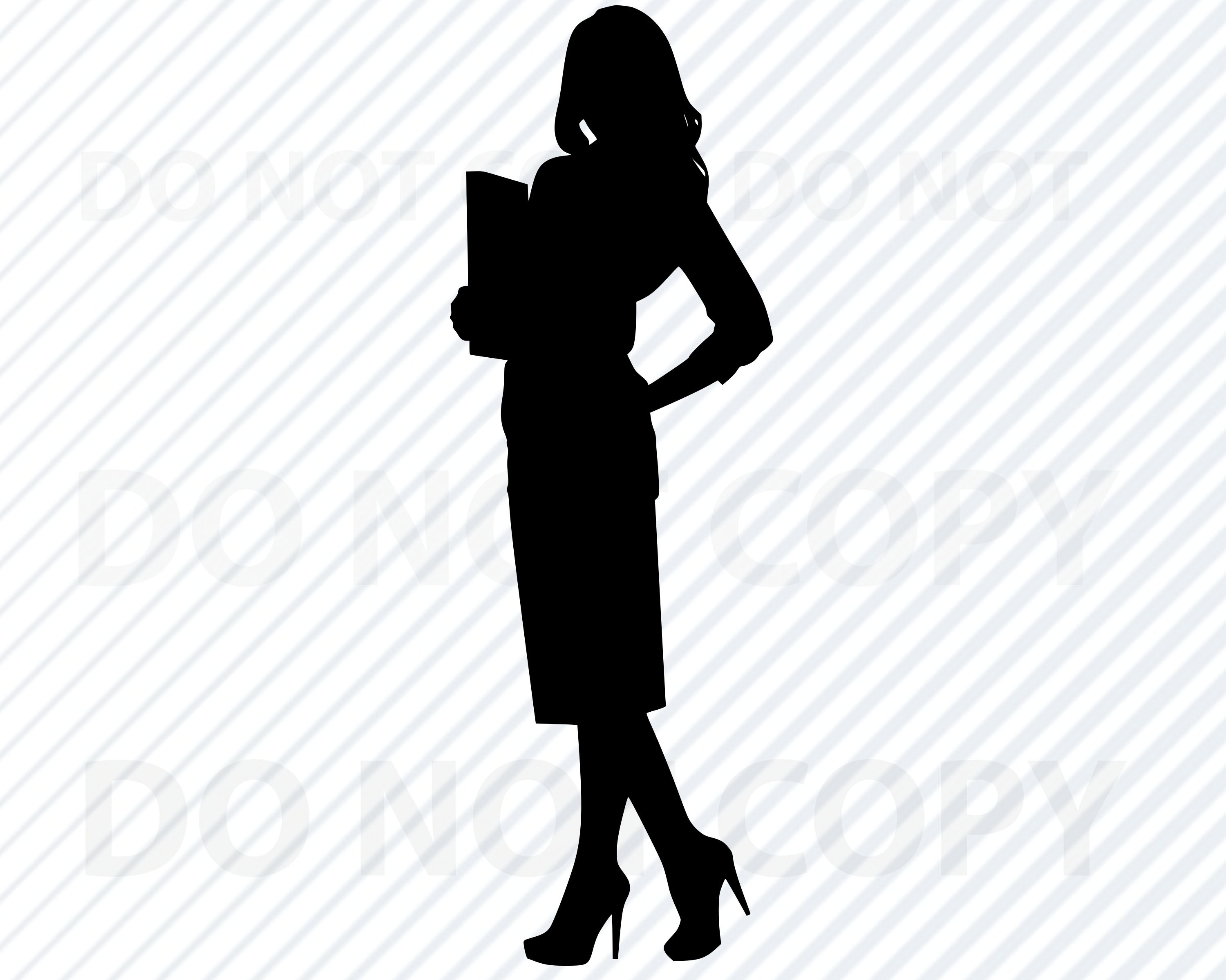 businesswoman clipart black and white flower