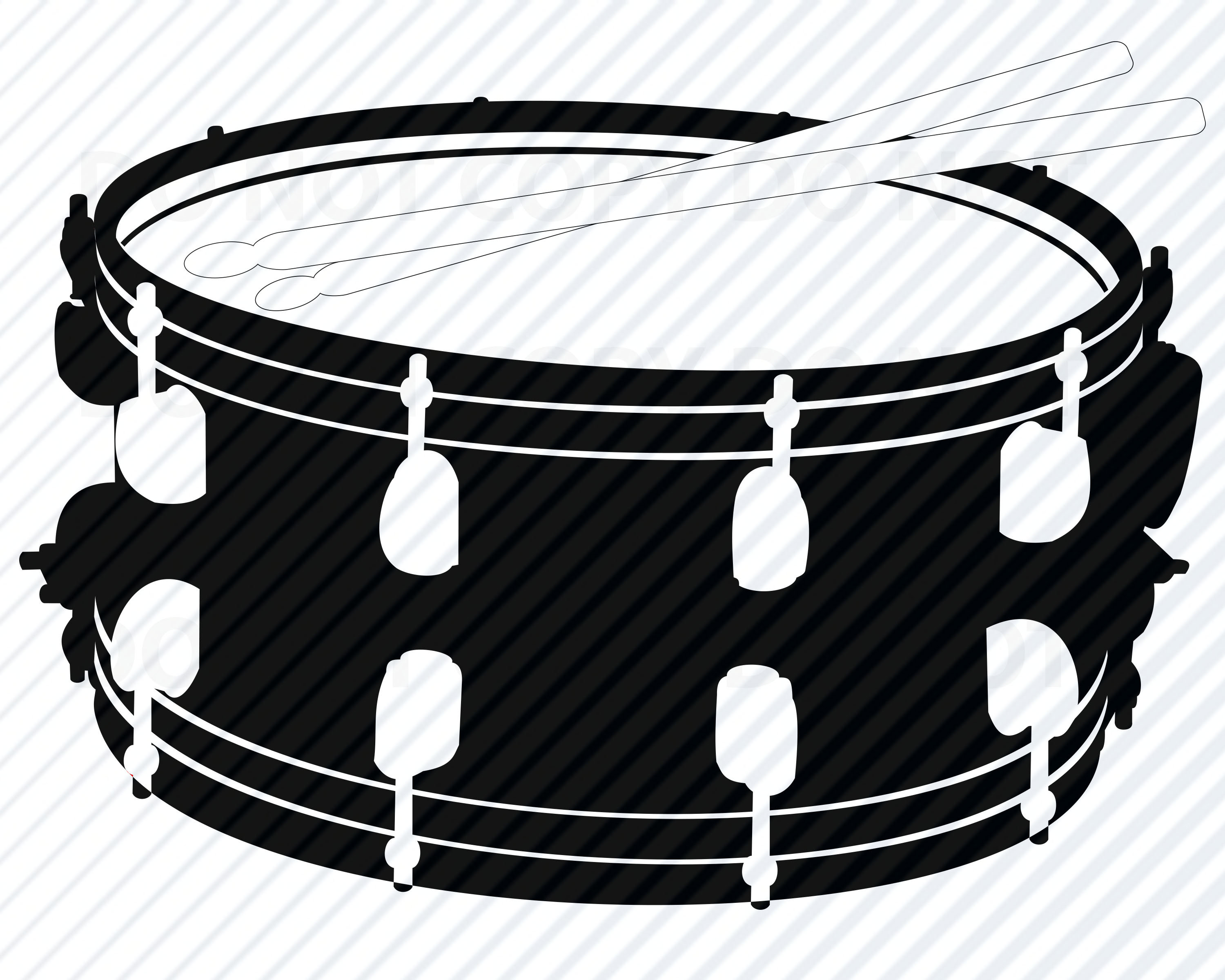 Snare Drum SVG Files Silhouette clipart Cutting Files SVG - Etsy Israel