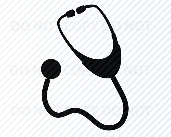 Stethoscope Svg File Medical Vector Images Silhouette Clip Etsy