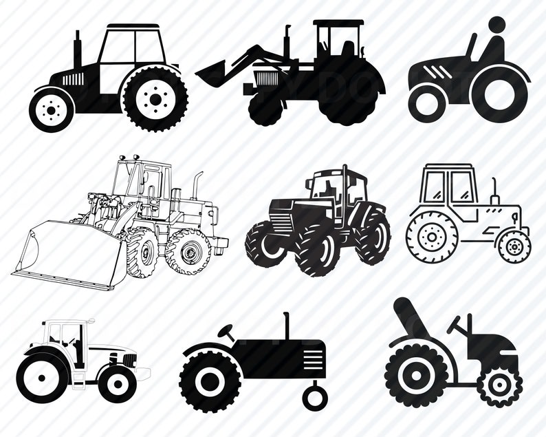 Download Tractor SVG Files for Cricut Vector Images Silhouette | Etsy