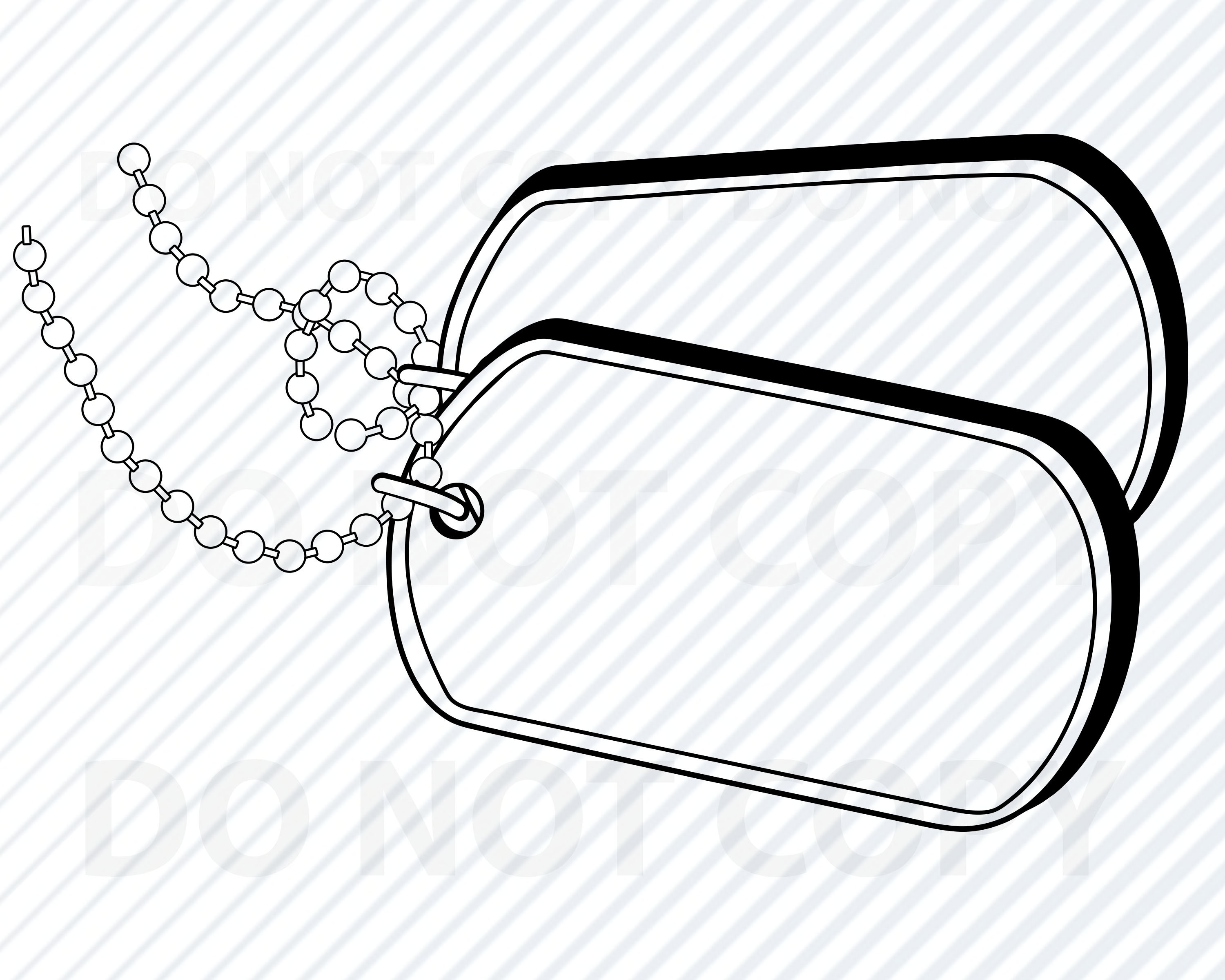 Military Dog Tags Clip Art