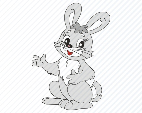 Download Rabbit Svg File Rabbit Clip Art Vector Image Svg Files For Etsy
