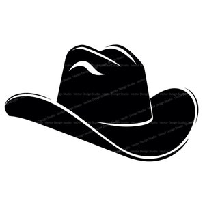 Cowboy Hat Svg & PNG Files, Western cowboy Clipart, Vector Silhouette Images, SVG For T shirt Design, Transparent Background Print file