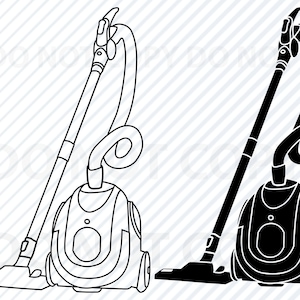 Canister Vacuum SVG Files - Vector Images Clipart - Cleaning company SVG file -Eps, Dxf Vacuum Clip Art - Vacuum png outline