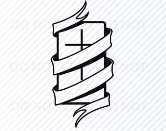 Bible with Ribbon SVG – Christian Vector Clipart (Digital Download)
