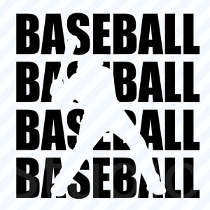 Baseboll SVG för T-shirt - Design för merchandise - Tryck på begäran design Png, EPS, Dxf Clip Art Basebollslagman svg, Basebolltexttröja png bild 2