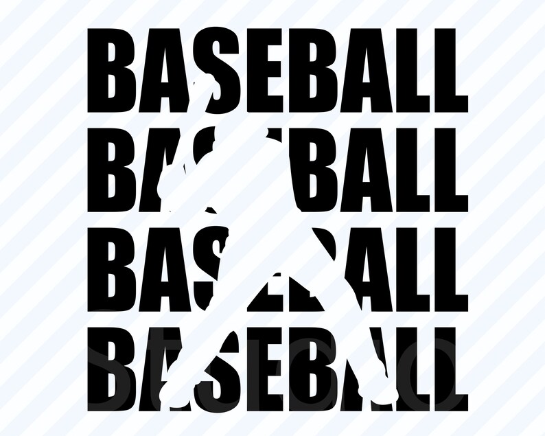 Baseboll SVG för T-shirt - Design för merchandise - Tryck på begäran design Png, EPS, Dxf Clip Art Basebollslagman svg, Basebolltexttröja png bild 2