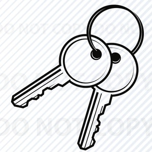 Archivos SVG de llave de casa - imágenes prediseñadas de imágenes vectoriales de llaves - llavero png -Eps, Png, Dxf Stencil t llaves de coche clip art archivos para silueta