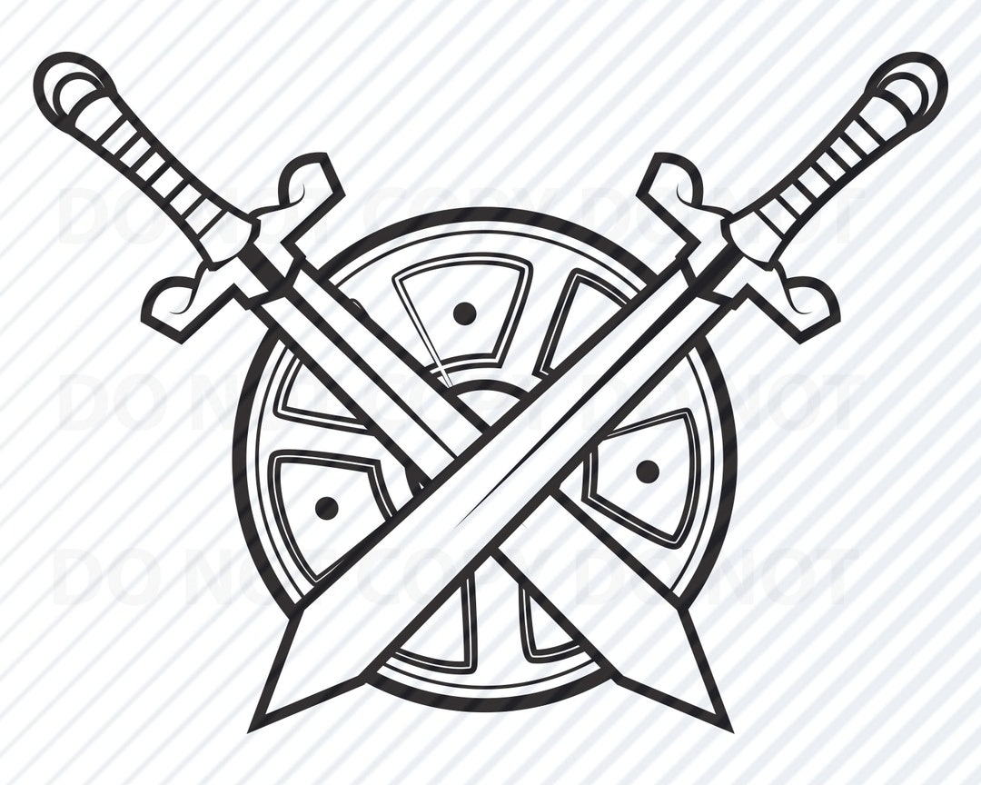 medieval sword clipart black and white cross