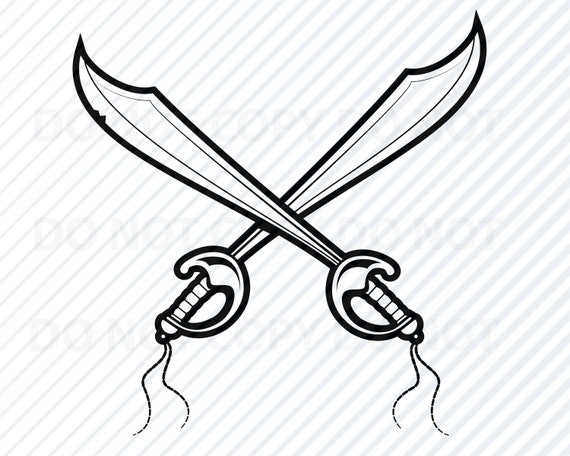 Pirate Swords Svg Files For Cricut Vector Images Clipart Logo Etsy