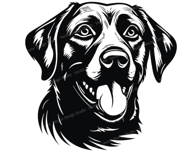 Labrador Retriever SVG Bundle, PNG, Dogs Clipart, Hand Drawn Dog Vector ...