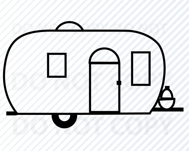 Download Camper Outline Vector Images SVG file For Cricut ...