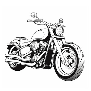 Motorcycle SVG - Chopper Vector Images, Silhouette, Biker SVG Files,  ClipArt