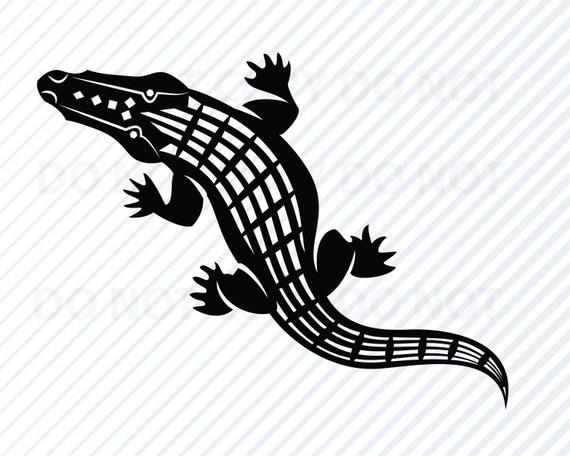 Tribal Alligator SVG Files Black & White Vector Images Clip - Etsy Canada