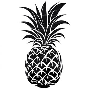 Pineapple Svg & PNG Files, Tropical Fruit Clipart Silhouette Vector Image, SVG Shirt Design Graphic, Transparent Background Print file