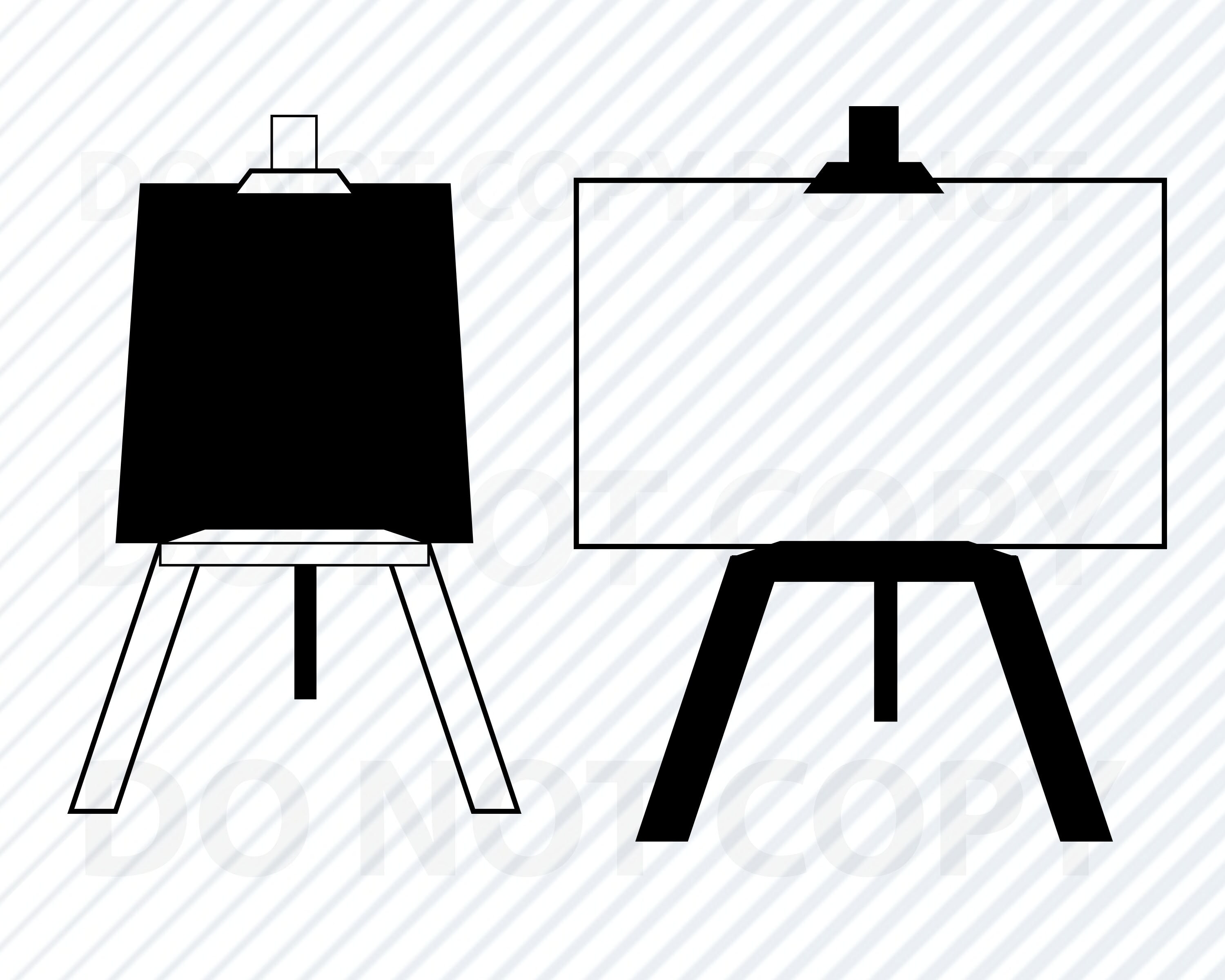 Easel Clipart Black And White