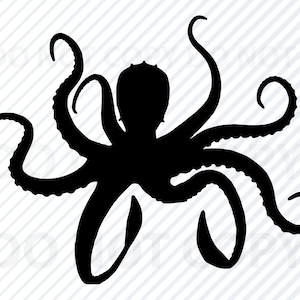 Octopus SVG Files  - Octopus Vector Images Clipart -Cut Files cnc files - Sea creature  Eps, Octopus  Png ,Dxf Clip Art