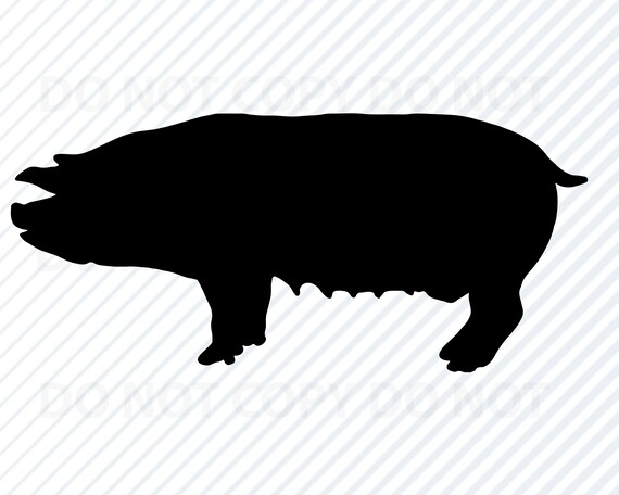 Download Pig Svg Files For Cricut Clip Art Pig Silhouette Vector Etsy