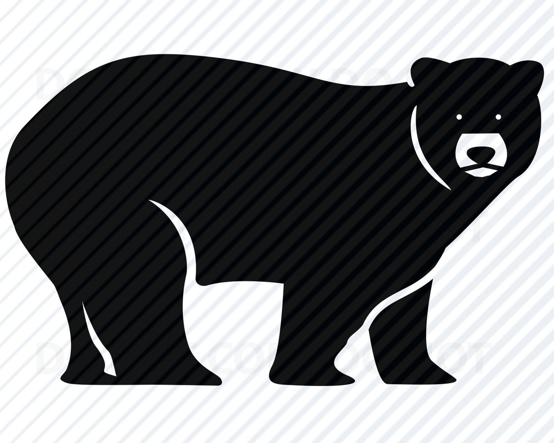 Black Bear SVG Files for Cricut Vector Images Clipart Papa | Etsy