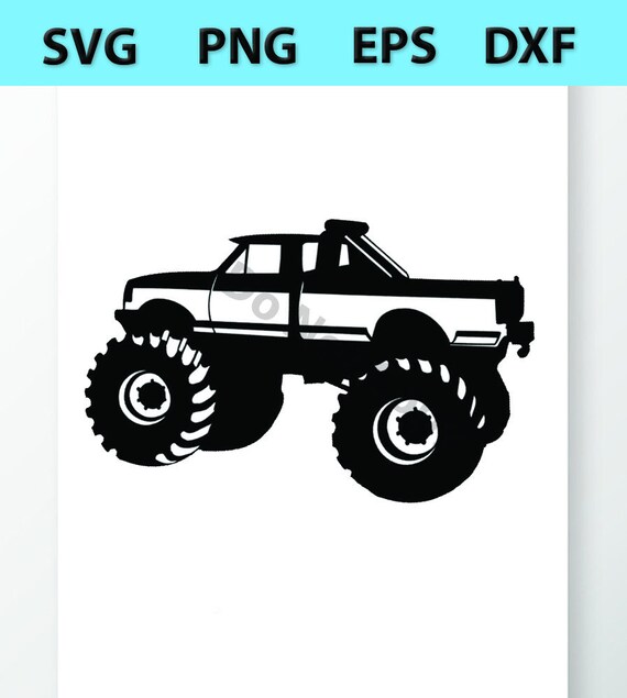 Free Free 125 Silhouette Simple Monster Truck Svg SVG PNG EPS DXF File