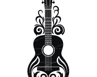 Acoustic Guitar Vector Clipart, SVG & PNG File, T-Shirt Design