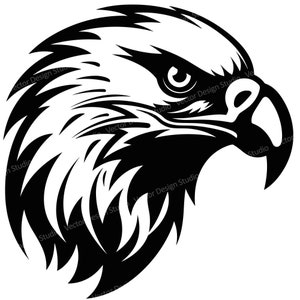 Falcon Head SVG File - American Falcon Head Vector Images, Falcon Clipart SVG Image for Logo,