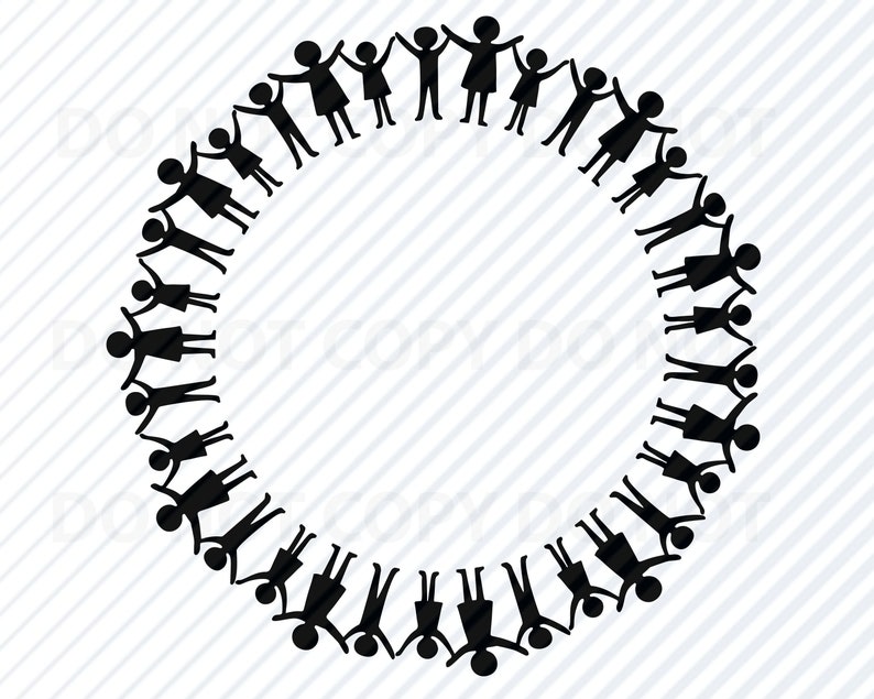 Family Circle 3 SVG Family Vector Images People Silhouette ...