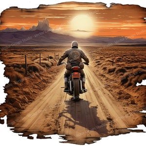 Biker Png for Sublimation, Motorcycle Chopper clip art, T shirt Design, Biker clipart digital download