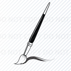 Paint Brush SVG File -Vector Images Clipart -Painting SVG Image - Painter Silhouette - Eps, Png ,Dxf  -Clip Art paint brush logo