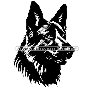Duitse herder hoofd SVG-bestand - Duitse herder profiel vectorafbeeldingen clipart hond SVG afbeelding voor logo
