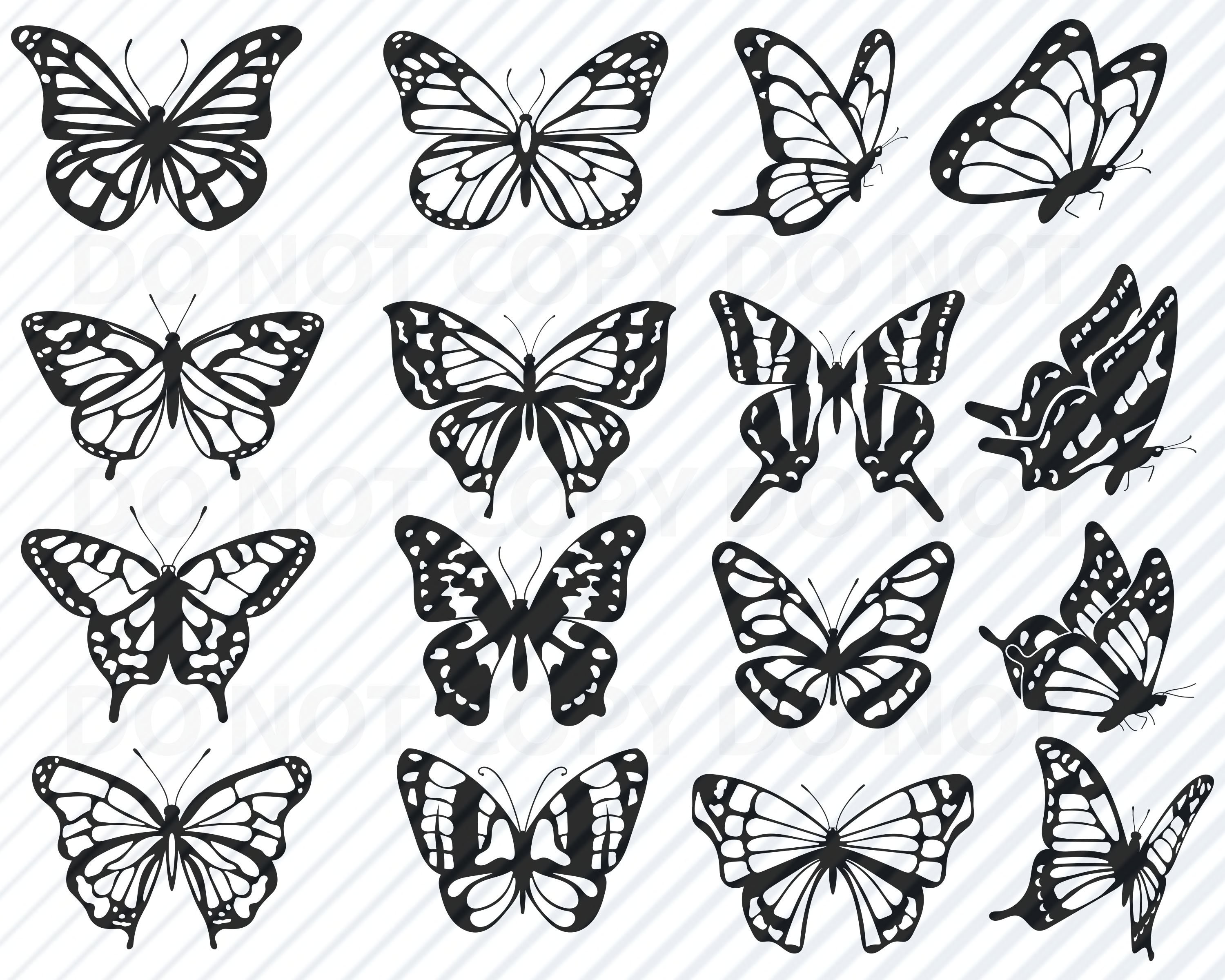 Butterfly SVG Files for Cricut Bundle Monarch Butterfly Vector - Etsy