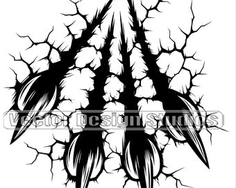 Claw Marks SVG, PNG, Scratch Silhouette Vector (Digital Download)