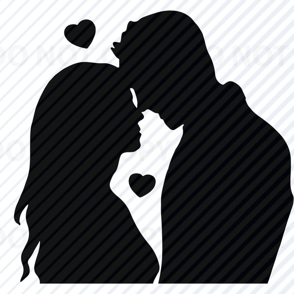 People Silhouette SVG - Woman man Vector Images Clip Art Love SVG Files- Eps, Png, dxf ClipArt Wedding kiss svg valentine svg