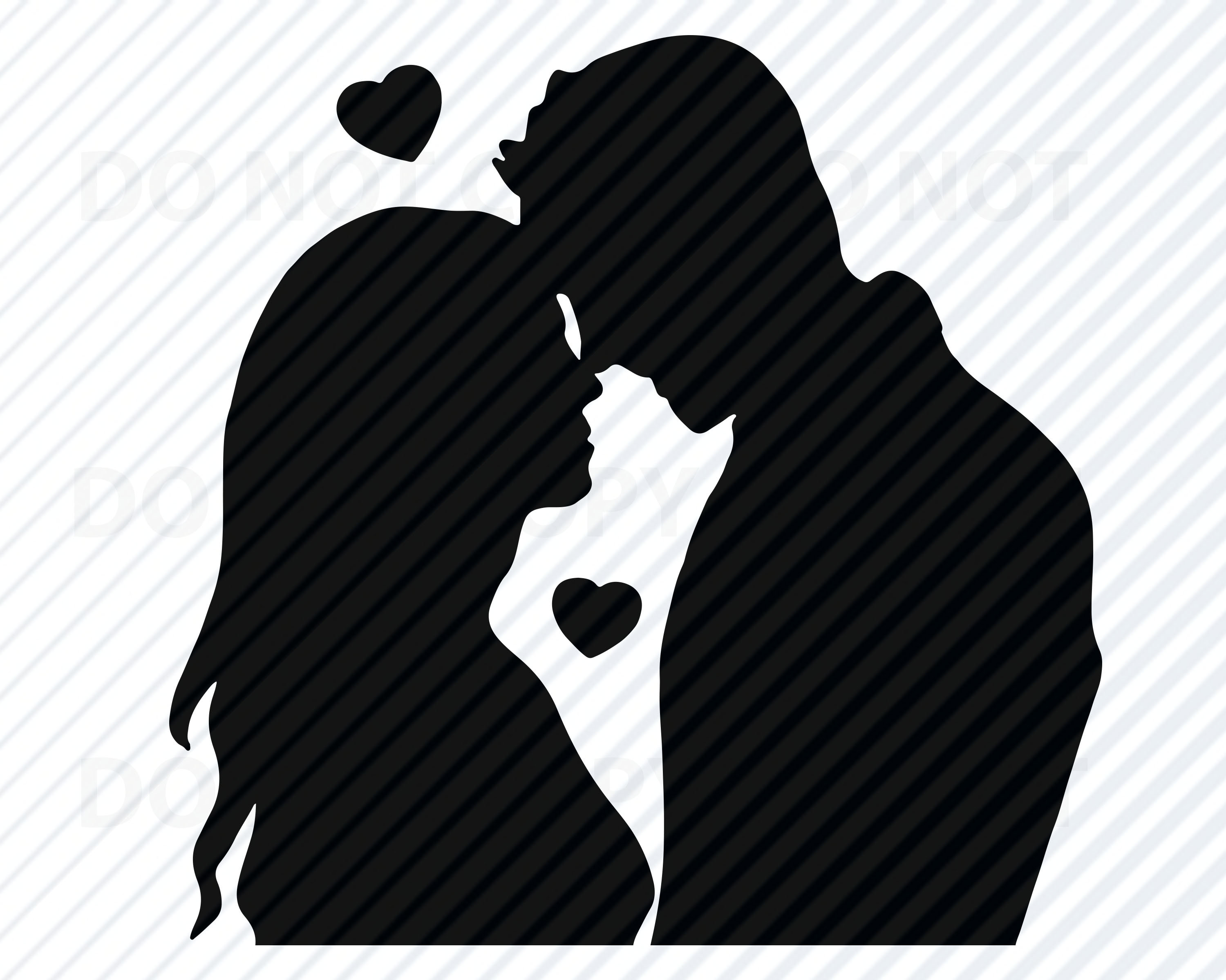 People Silhouette SVG - Woman man Vector Images Clip Art Love SVG Files For...
