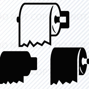 Toiletpapier SVG Bundel - SVG-bestanden - Clip Art Silhouet Vector Afbeeldingen - Badkamer SVG Eps, Png, Dxf clipart wc-papierrol