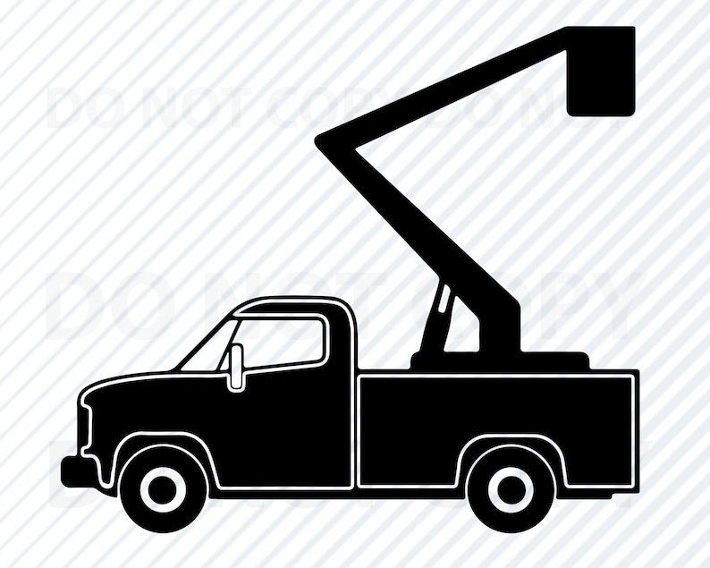 Download Lift Truck SVG Files Bucket Truck Vector Images Silhouette ...