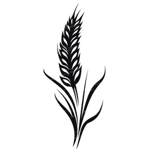 Wheat Svg & PNG Files, Wheat Clipart Silhouette, Harvest Grain Vector Images, SVG For T shirt Design, Transparent Background print